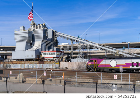 Construction sand gravel warehouse train 54252722