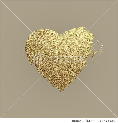 Heart gold glitter vector. Valentines day card - Stock Illustration ...