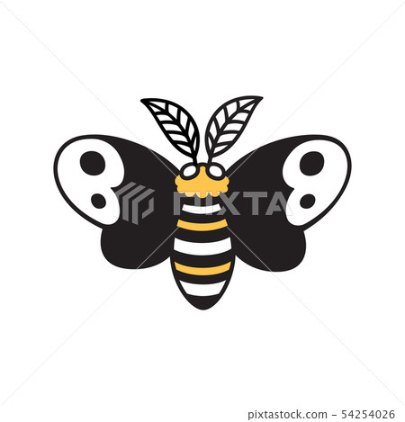 Cartoon moth drawing - Stock Illustration [54254026] - PIXTA