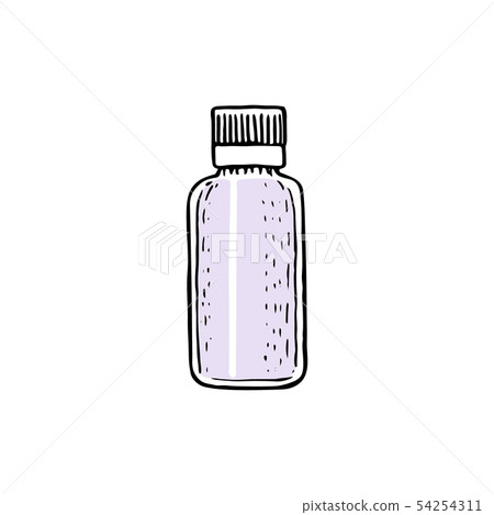 Small bottle with cap, empty container template Small bottle with cap, empty container template 54254311