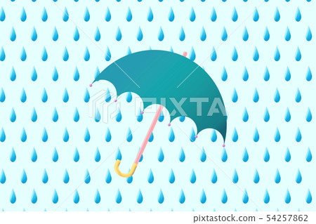 Rain and umbrella Rain and umbrella 54257862