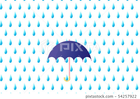 Rain and umbrella Rain and umbrella 54257922