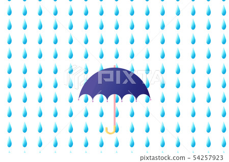 Rain and umbrella Rain and umbrella 54257923