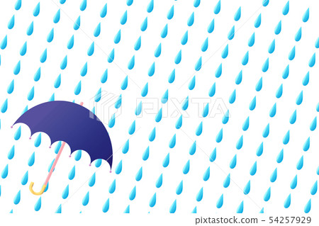 Rain and umbrella Rain and umbrella 54257929
