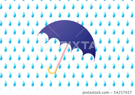 Rain and umbrella Rain and umbrella 54257937