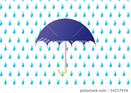 Rain and umbrella Rain and umbrella 54257939