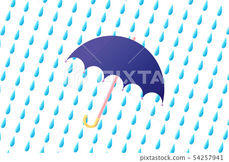 Rain and umbrella Rain and umbrella 54257941