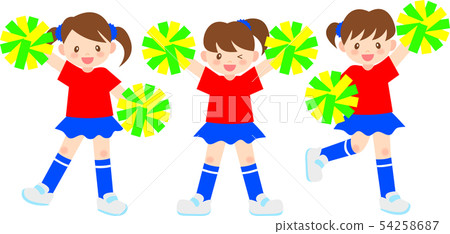 Girl doing cheer dance 54258687