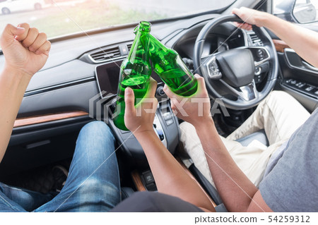 Don't Drink for Drive concept, Young Drunk man Don't Drink for Drive concept, Young Drunk man 54259312