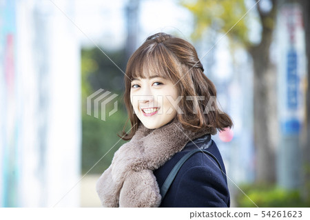 圍巾外套女人冬天 54261623