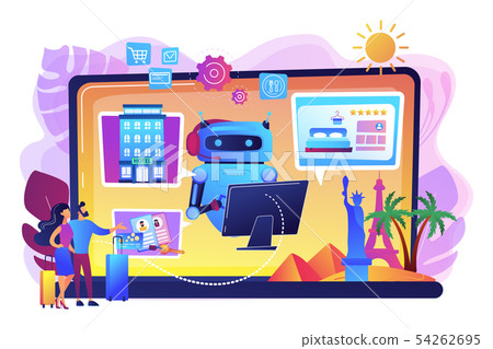 Smart hospitality industry concept vector illustration 54262695