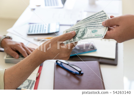 Business and finance concept, Hand of a Business and finance concept, Hand of a 54263140