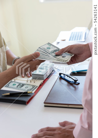 Business and finance concept, Hand of a Business and finance concept, Hand of a 54263141