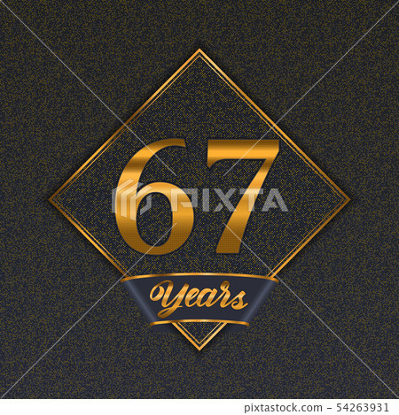 Golden number 67 templates - Stock Illustration [54263931] - PIXTA