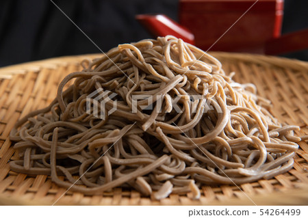 Image of hand-made country buckwheat noodles Image of hand-made country buckwheat noodles 54264499