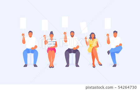 Group of judges with evaluation cards 54264730