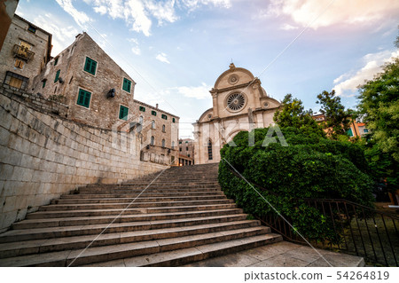 Cathedral of St James in Sibenik, Croatia. 54264819