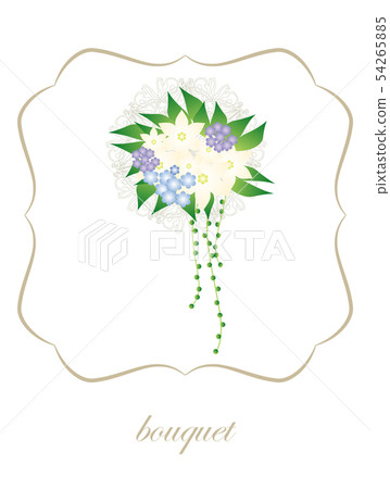 新娘花束例證鐵線蓮屬繡球花braidal花束A. 新娘花束例證鐵線蓮屬繡球花braidal花束A. 54265885