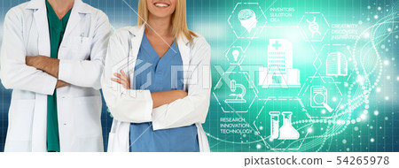 Doctor with Medical Healthcare Research Concept Doctor with Medical Healthcare Research Concept 54265978