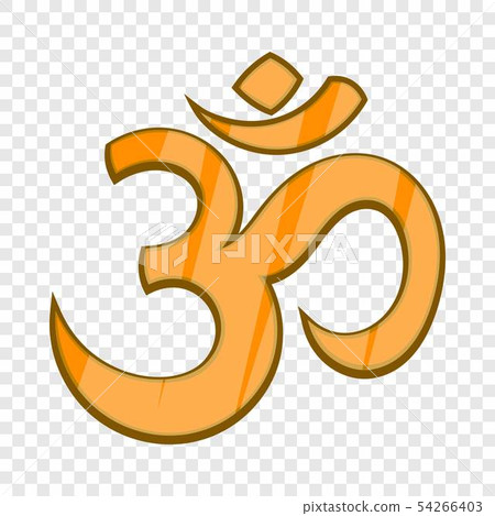 Hindu Om symbol icon in cartoon style Hindu Om symbol icon in cartoon style 54266403