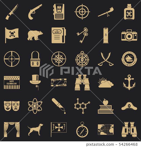 Travel in nature icons set, simple style Travel in nature icons set, simple style 54266468