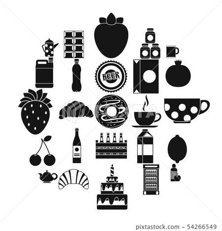 Ale icons set, simple style Ale icons set, simple style 54266549