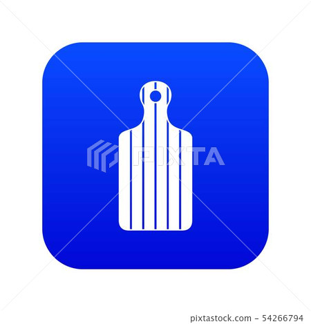 Cutting board icon digital blue 54266794