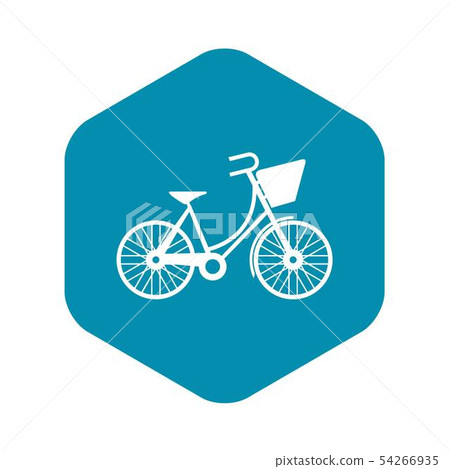 Bike with luggage icon, simple style 54266935