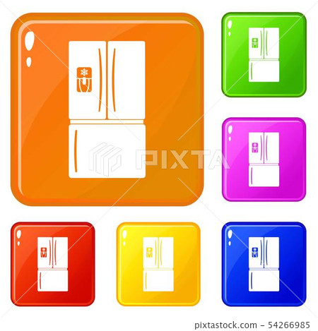 Fridge icons set vector color - Stock Illustration [54266985] - PIXTA
