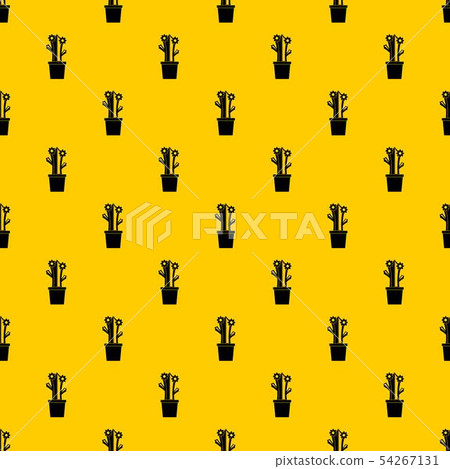 Flowering cactus pattern vector Flowering cactus pattern vector 54267131