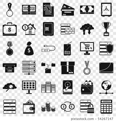 Business icons set, simple style Business icons set, simple style 54267147