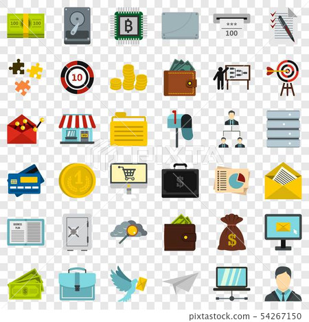 Presentation icons set, flat style Presentation icons set, flat style 54267150