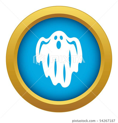 Halloween ghost icon blue vector isolated 54267187