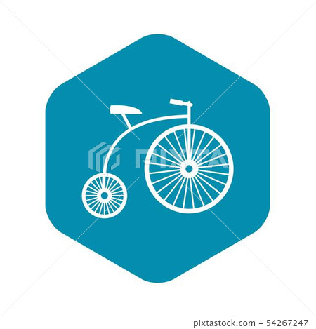 Penny-farthing icon, simple style 54267247