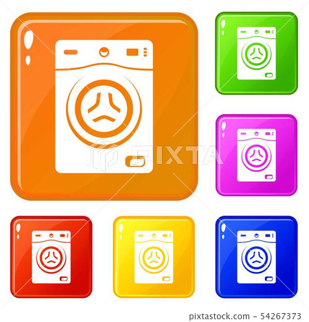 Washer icons set vector color - Stock Illustration [54267373] - PIXTA