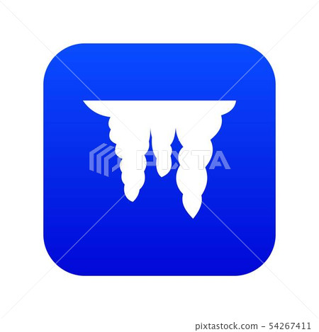 Icicles icon digital blue Icicles icon digital blue 54267411