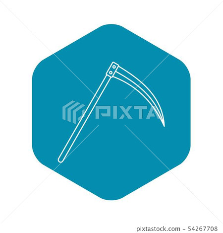Scythe icon, outline style - Stock Illustration [54267708] - PIXTA