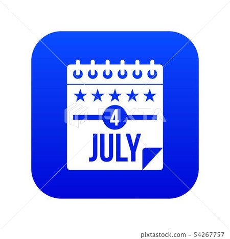Independence day icon digital blue Independence day icon digital blue 54267757