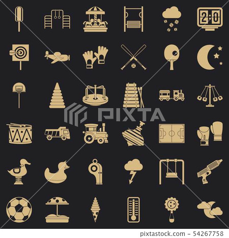 Great playground icons set, simple style Great playground icons set, simple style 54267758