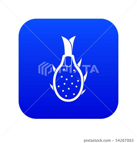 Dragon fruit icon digital blue Dragon fruit icon digital blue 54267883