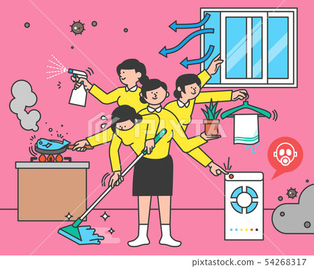 illustration of attention to health and safety when the seasons change 007 54268317