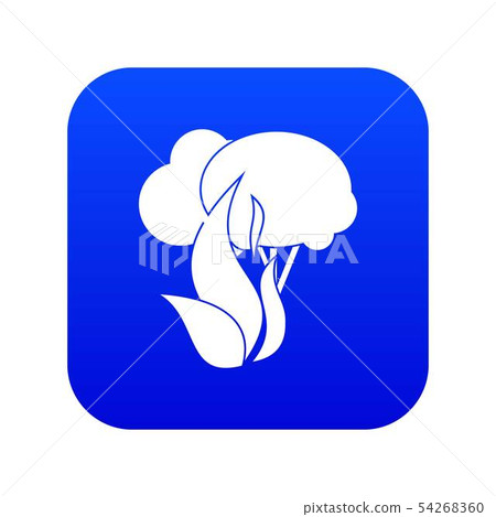 Burning forest trees icon digital blue Burning forest trees icon digital blue 54268360