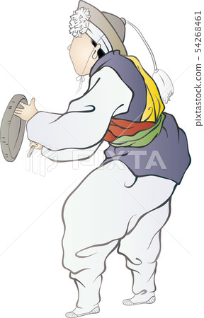 Illustration of characters in Korean folk painting. 209 54268461