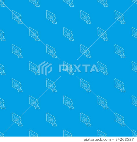 Businessman giving presentation with a board pattern vector seamless blue 54268587
