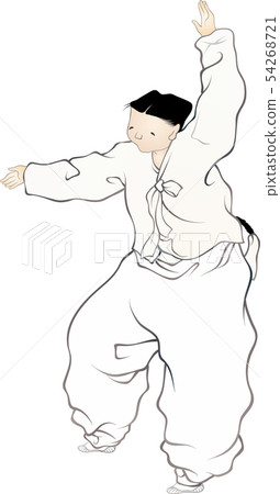 Illustration of characters in Korean folk painting. 092 Illustration of characters in Korean folk painting. 092 54268721