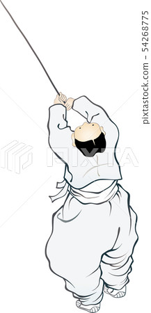 Illustration of characters in Korean folk painting. 154 54268775