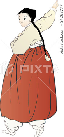 Illustration of characters in Korean folk painting. 144 Illustration of characters in Korean folk painting. 144 54268777