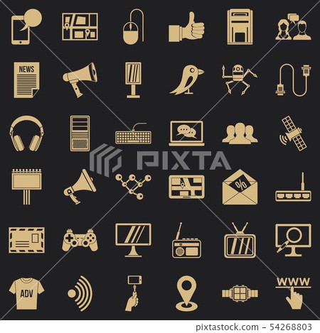 Information icons set, simple style Information icons set, simple style 54268803