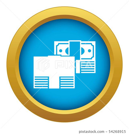 Finance money icon blue vector isolated Finance money icon blue vector isolated 54268915