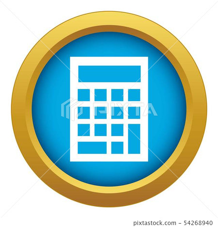 Budget calculator icon blue vector isolated Budget calculator icon blue vector isolated 54268940